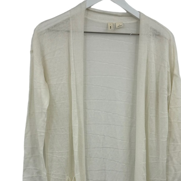 Anthropologie Moth Longline Lightweight Cream Cardigan Sweater Size Small - Picture 2 of 7
